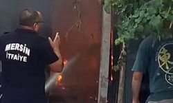 Evini ateşe veren şüpheli kısa sürede yakalandı
