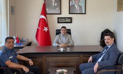 Görev değişikliği yapan emniyet müdürlerinden Kaymakam Kaya'ya ziyaret
