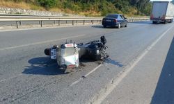 Bariyerlere çarpan motosikletin sürücüsünden acı haber!