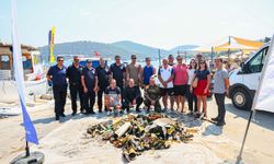 Bodrum’da denizden 250 kilogram atık toplandı