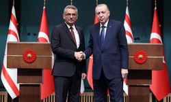 Cumhurbaşkanı Erdoğan, KKTC Cumhurbaşkanı Erhürman ve KKTC Başbakanı Üstel ile görüştü