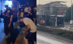 Yağmur faciaya davetiye çıkardı: Servis otobüsü devrildi, 18 yaralı