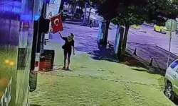 Türk bayrağını yakıp kaçan şahıs gözaltına alındı!