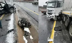 Tır ile otomobilin çarpıştığı kazada 4 kişi yaralandı