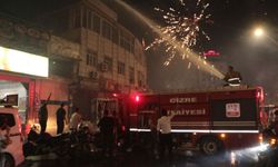 Amedspor galibiyeti kutlamalarında yangın: 1 itfaiye eri yaralandı