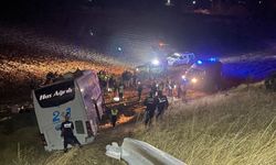 Merzifon'da yolcu otobüsü tarlaya girdi: 24 yaralı!