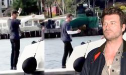 Kıvanç Tatlıtuğ'un İstanbul Boğazı'nda balık keyfi