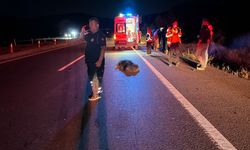 Motosiklet sürücüsünün öldüğü kaza kamerada