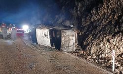 Aracı alev aldı: Cesedi uçurumda bulundu!