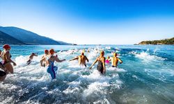 Fethiye'de açık su yüzme yarışları sona erdi