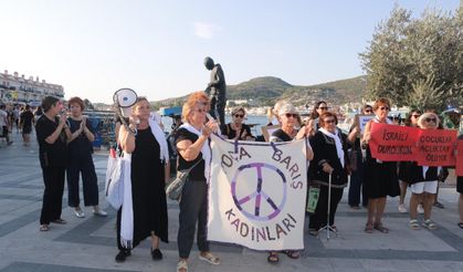 Foçalı kadınlardan İsrail protestosu