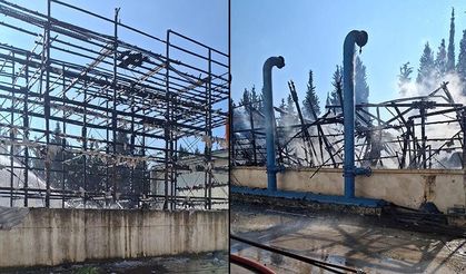 Salça fabrikası kül oldu!