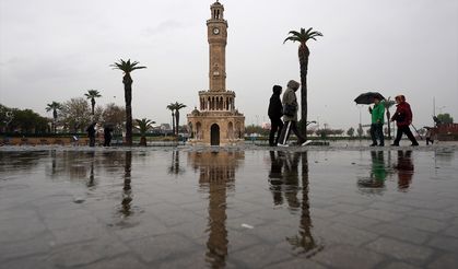 İzmir'den sağanak manzaraları!