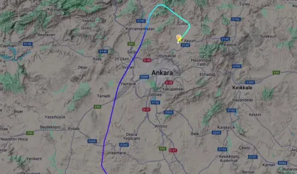 Ankara'dan kalkan özel bir jetle bağlantı koptu!