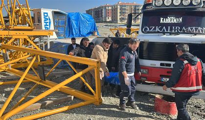 Şantiyede kule vinç kazası: 1 işçi yaralandı