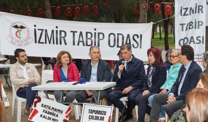 Başkan Tugay'dan Meslek Fabrikası nöbetinde mülkiyet hakkı vurgusu