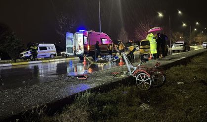 Bisikletli kaza kurbanı!