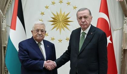 Cumhurbaşkanı Erdoğan, Filistin Devlet Başkanı Abbas'ı törenle karşıladı