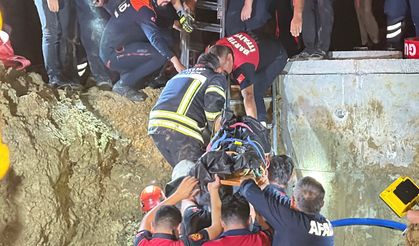 Baba-oğul ölümden döndü: Su kuyusunda göçük paniği!