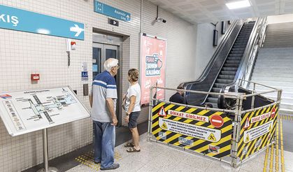 Metro’nun yürüyen merdiven ve asansörlerine yakın takip