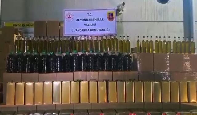 Afyon'da 6 bin 319 litre 'sahte zeytinyağı' yakalandı