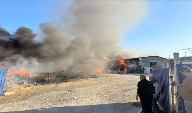 Denizli'de metal işleme tesisinde korkutan yangın