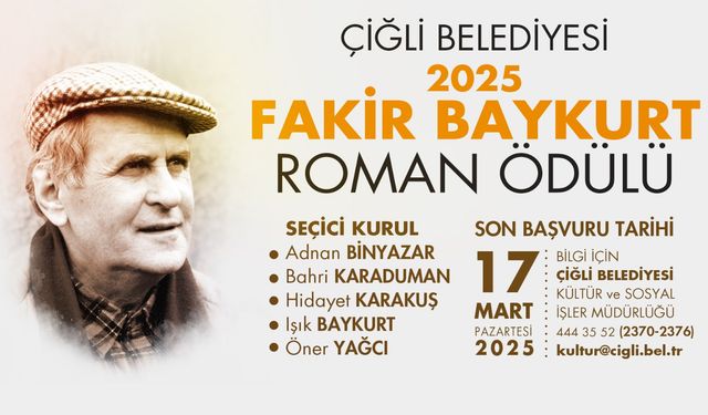 2025 Fakir Baykurt Roman Ödülü başvuruları başladı