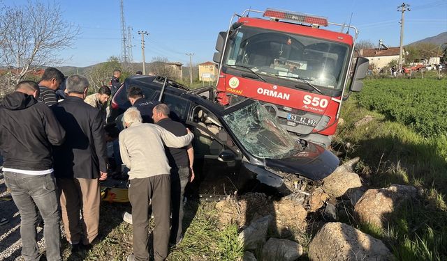 Kütahya'da feci kaza... Sürücü can verdi!