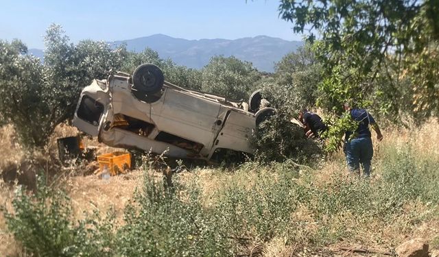Araç takla attı sürücü hayatını kaybetti