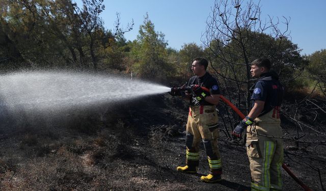 Gaziemir'deki orman yangını kontrol altında!