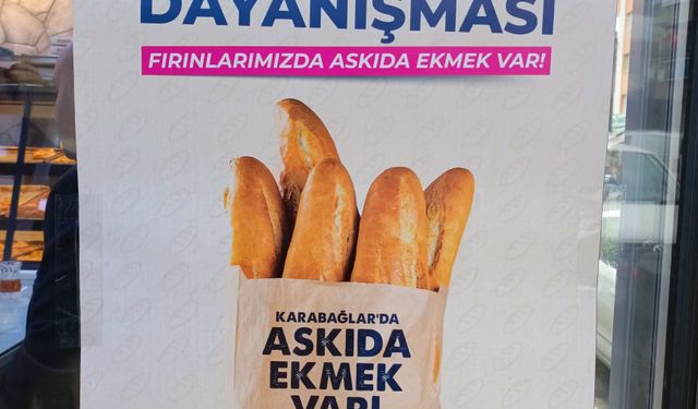 Karabağlar'da "askıda ekmek" dayanışması büyüyor