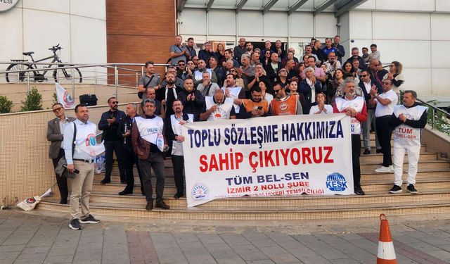 Çiğli'de SDT krizi... Memurlar eylem yaptı