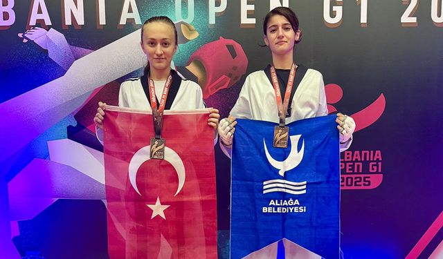 Aliağalı Taekwondocular Tiran'da madalya şov yaptı