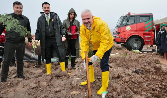 Menemen’de fidanlar, yeşil vatan için dikildi