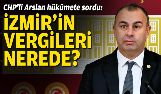 CHP'li Arslan hükümete sordu: İzmir'in vergileri nerede?