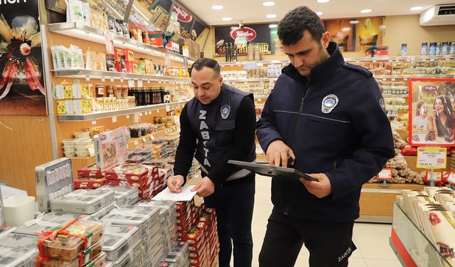 Menderes zabıtasından yılbaşı denetimi