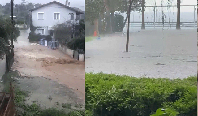 Gümüldür'ü sel vurdu!