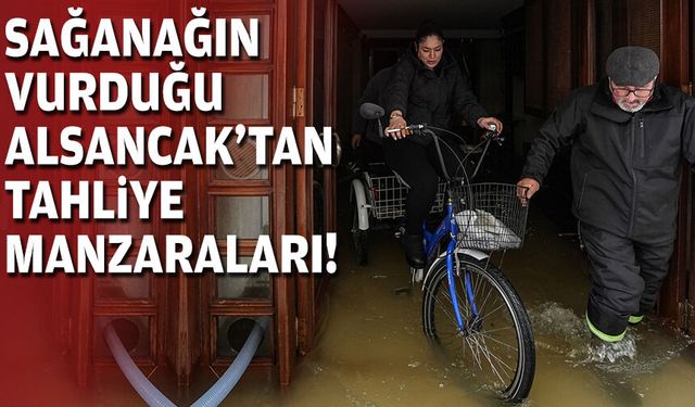Sağanağın vurduğu Alsancak'tan tahliye manzaraları!