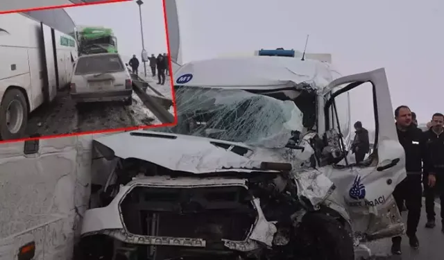 Erzurum'da zincirleme kaza: 20 yaralı