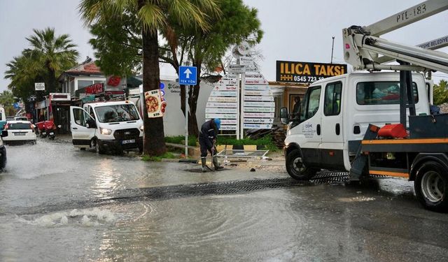 Çeşme'de eş zamanlı yağış seferberliği