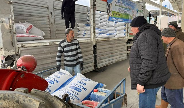 Aydın'da küçük üreticiye yem desteği!