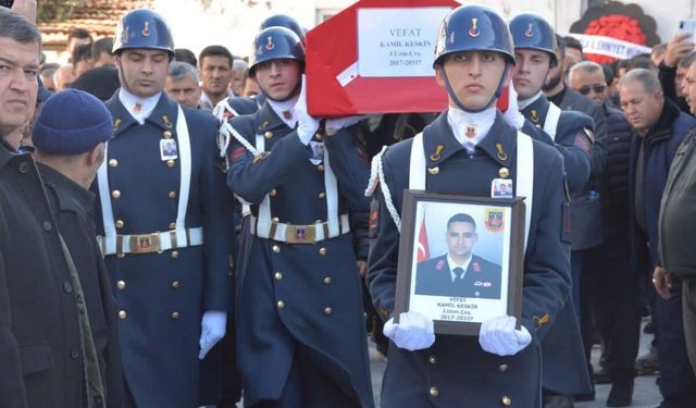 Kalp krizinden ölen Uzman Çavuş, Muğla'da son yolculuğuna uğurlandı