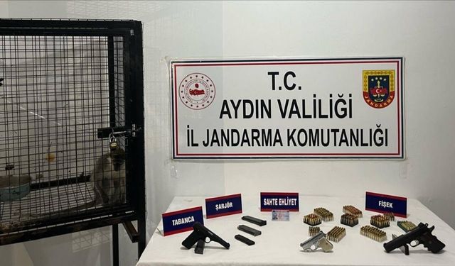 Kuşadası’nda ruhsatsız silah ve maymun ele geçirildi