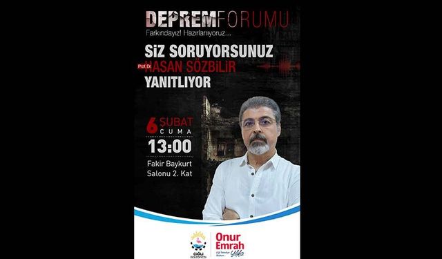 Çiğli'de 6 Şubat depremlerinin yıl dönümünde deprem forumu