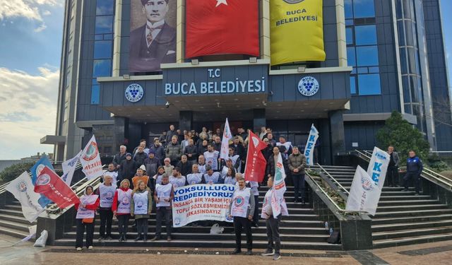 Buca'da memurlar iş bıraktı... CHP'ye yürüyecekler!