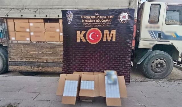 Afyonkarahisar'da 4 milyon kaçak makaron ele geçirildi