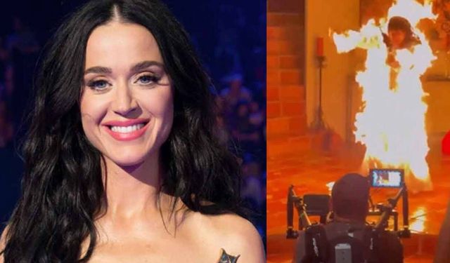 Katy Perry sahnede alevler içinde kaldı: Hayranları dehşeti yaşadı!