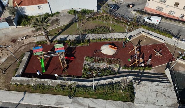 Konak’ın göz bebeği Narin Parkı’na yağmur bahçesi