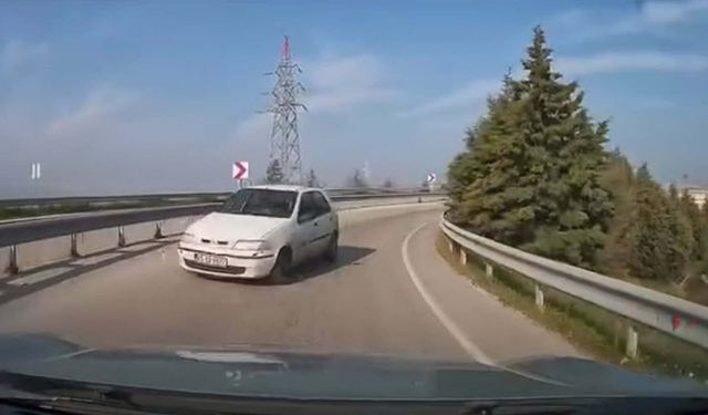 Ters yönde ilerleyen otomobilin sürücüsüne ceza