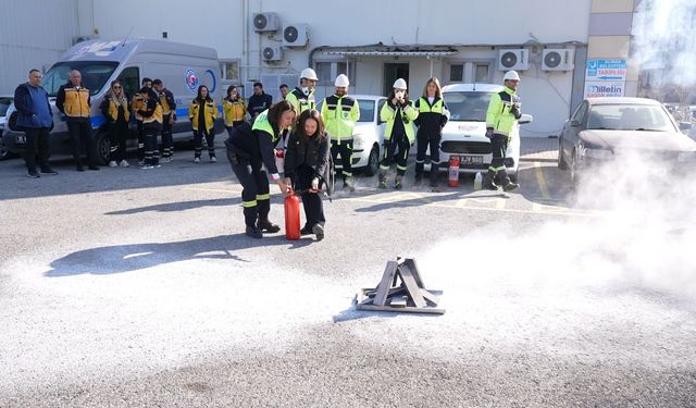 Aliağa Belediyesi'nde yangın tatbikatı!